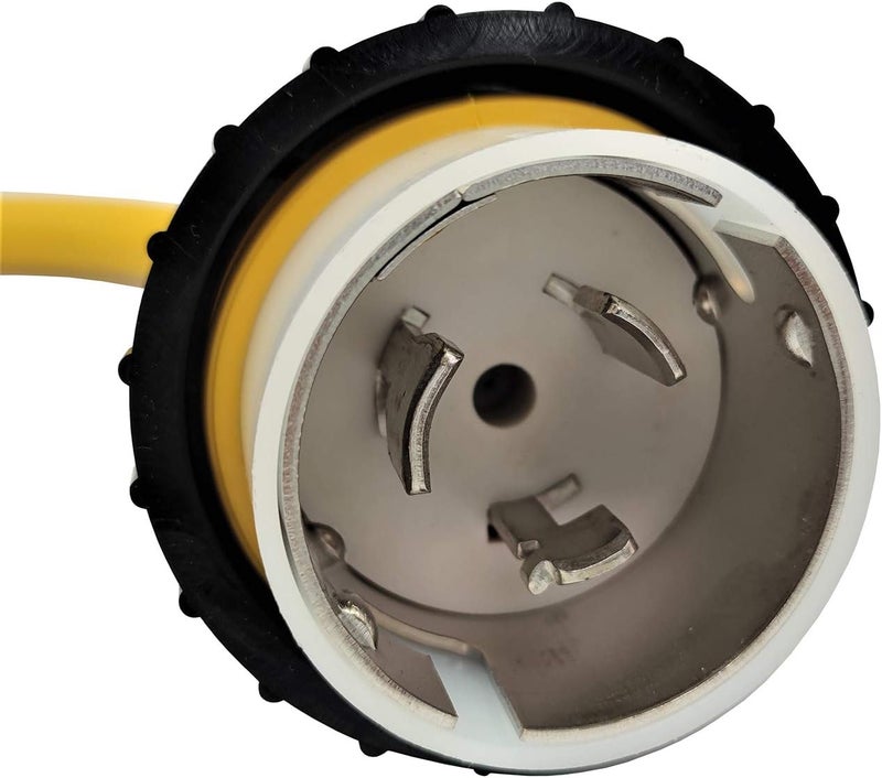 Park World 60301Y Shore Power Adapter Cord Marine 50A 125V SS1-50P Male to RV Twist Lock L5-30R 30A 125V Female (Yellow) - Image 2